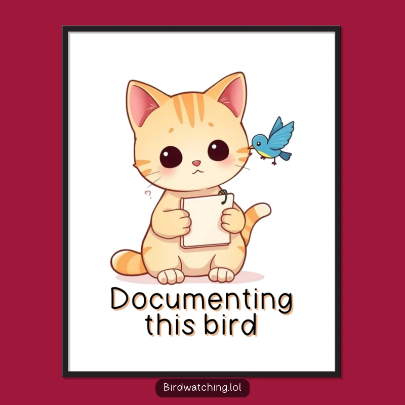 Funny Cat Detective Digital Art - Instant Observant Download