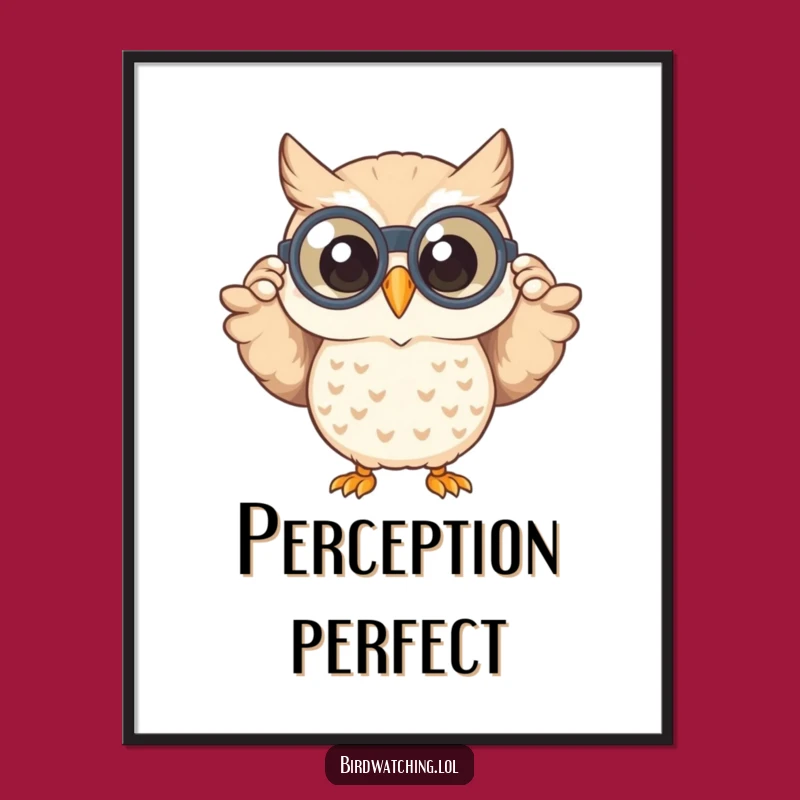 Funny Owl Explorer Digital Art: Joyful Decor - A Unique Funny Gift Idea