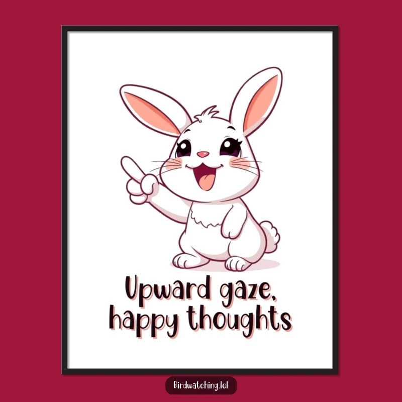 Funny Rabbit Sky Point Digital Art - Instant Joyful Decor Gift