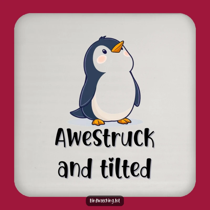 Funny Penguin Coaster, Protect Surfaces with Sky Wonder, Perfect Gift