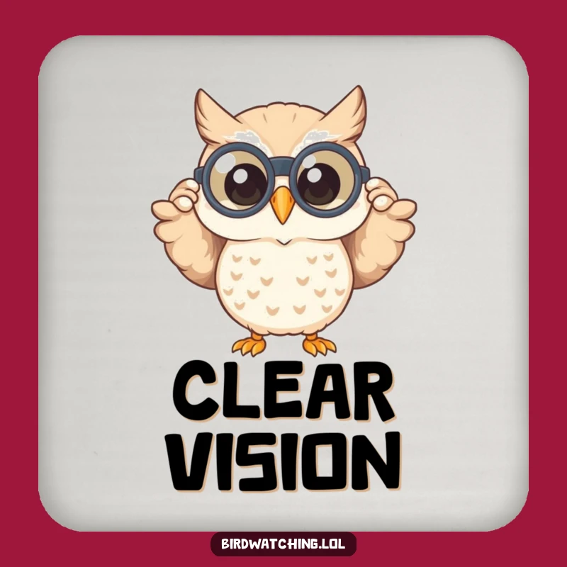 Funny Owl Explorer Coaster: Protect Surfaces with a Smile - A Funny Gift
