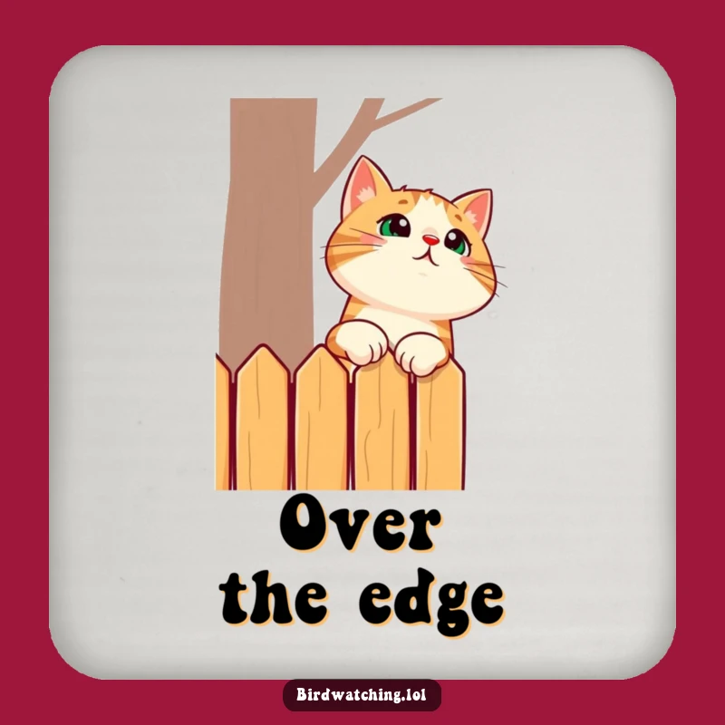 Funny Surprised Cat Neck Stretch Coaster - Protect Surfaces Humorous