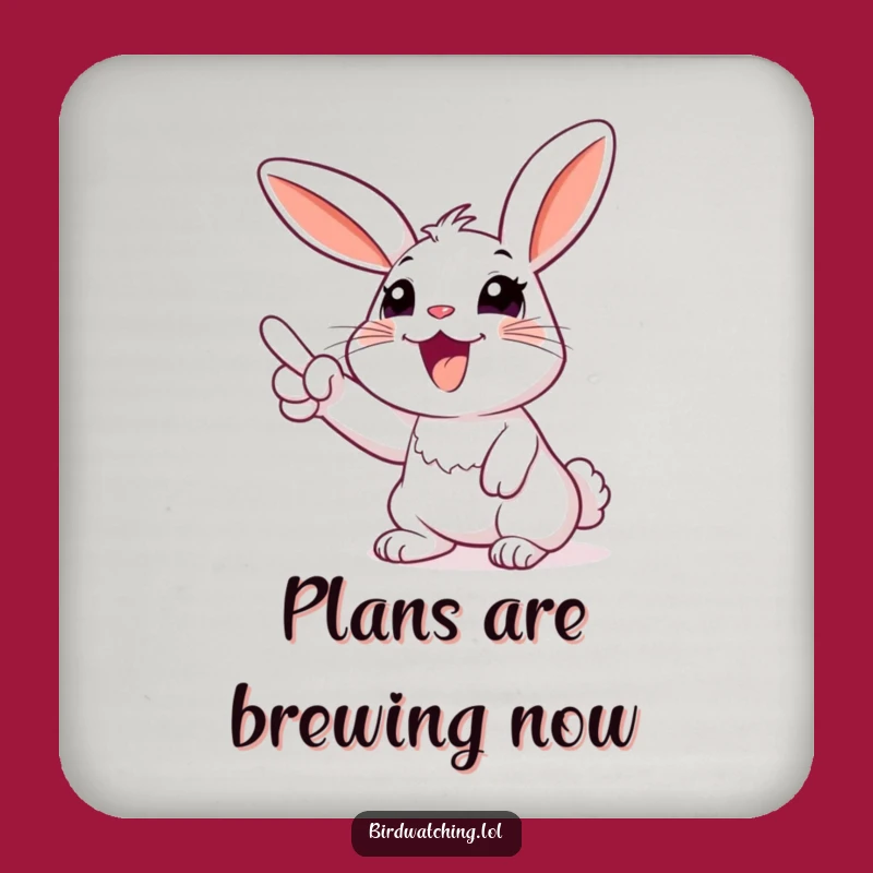 Funny Rabbit Sky Point Coaster - Protect Surfaces Hilariously