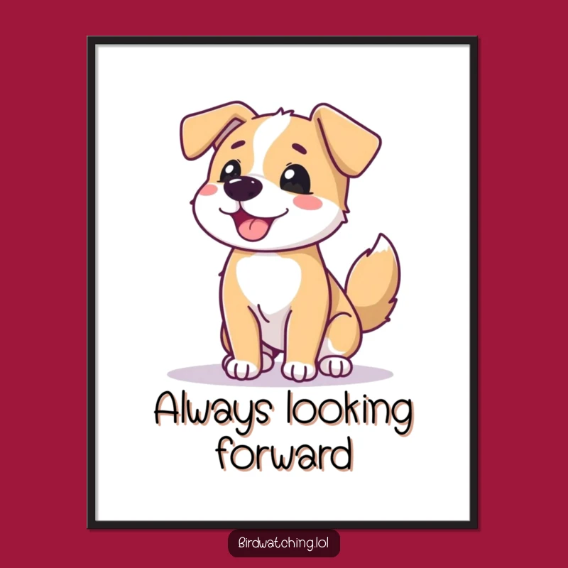 Funny Dog Horizon Poster: Joyful Wall Art, Perfect Humorous Gift!
