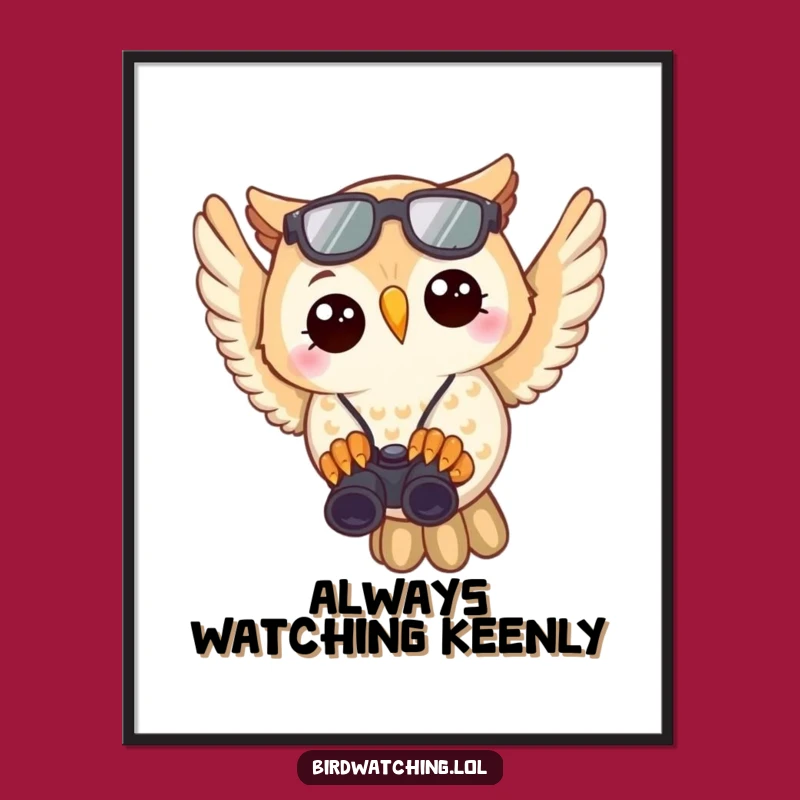 Funny Owl Birdwatcher Poster: Bring the Outdoors In with This Hilarious Art