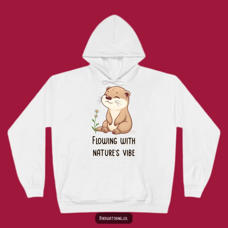 Funny Content Otter Hoodie: Cozy & Peaceful Gift for Nature Fans!