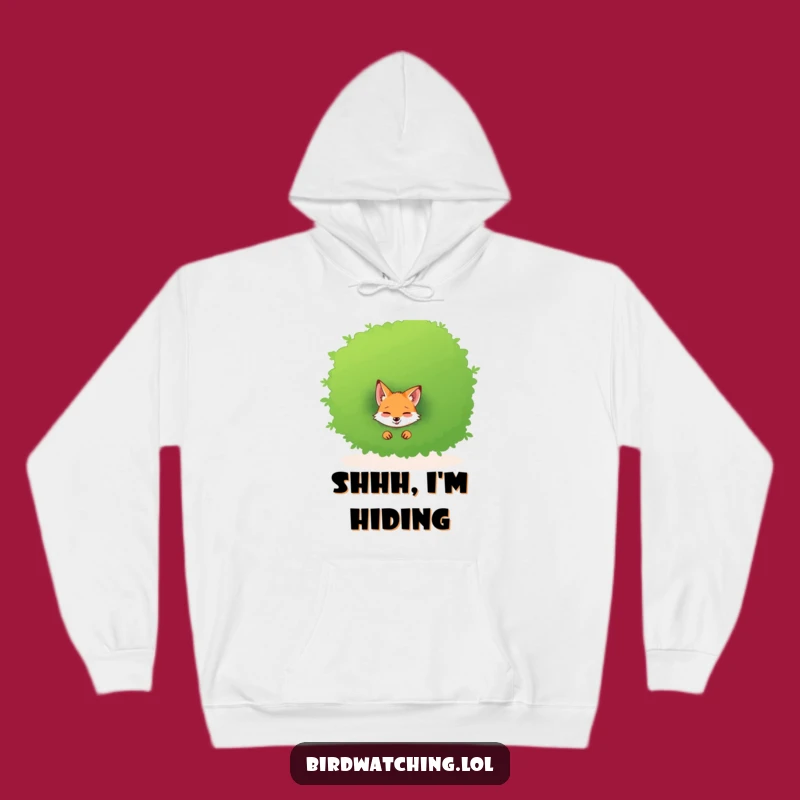 Funny Giggling Fox Hoodie - Cozy Bush Peeker Apparel for Warmth