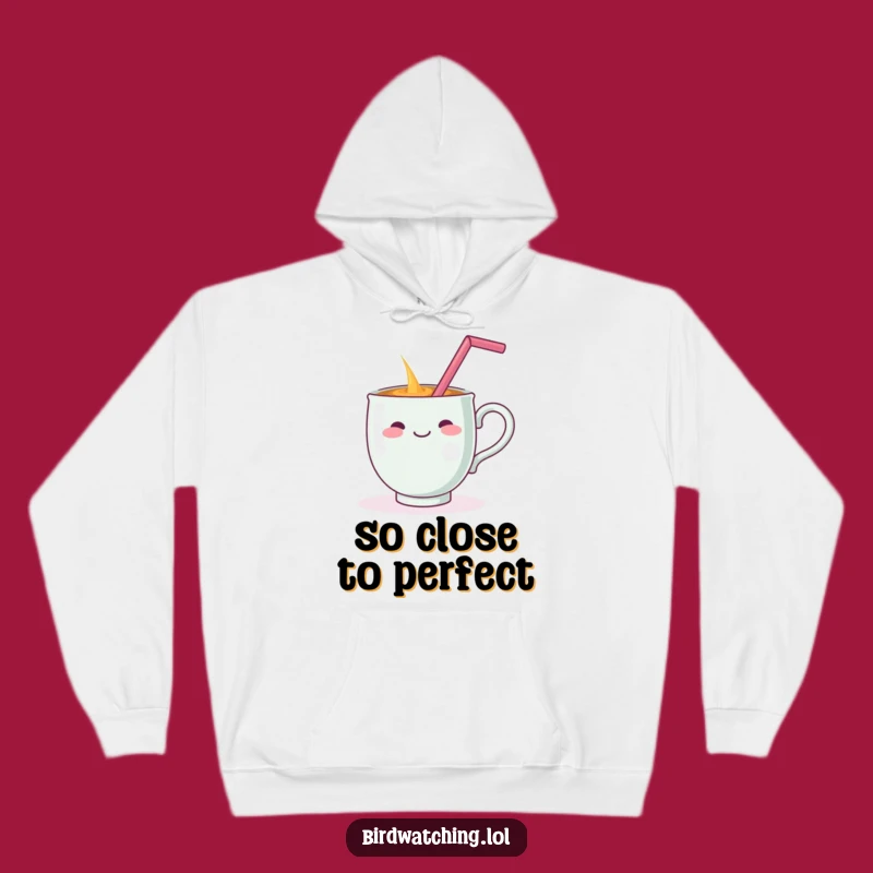 Funny Teacup Spill Hoodie - Cozy & Comical Cafe Wear Gift