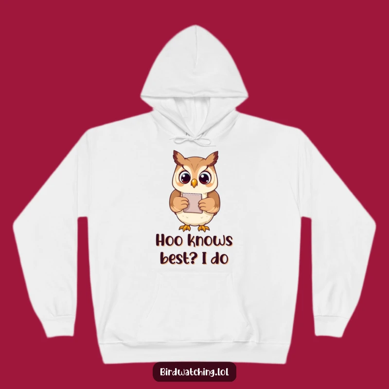 Funny Proud Owl Notepad Hoodie: Cozy Humorous Gift for the Wise and Witty