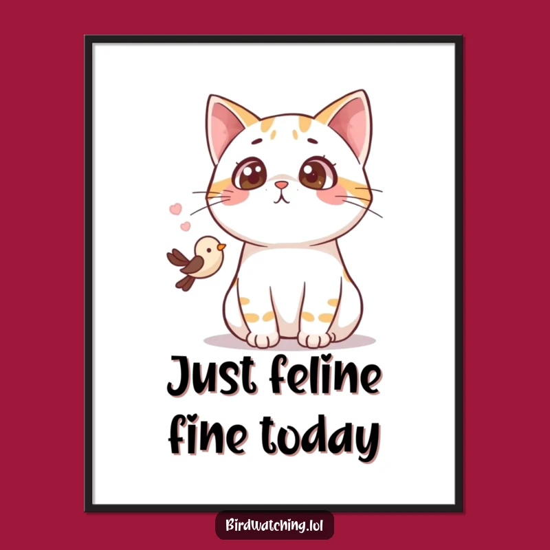 Free Printable Funny Cat Wall Art - Cute Downloadable Surprised Kitty Decor
