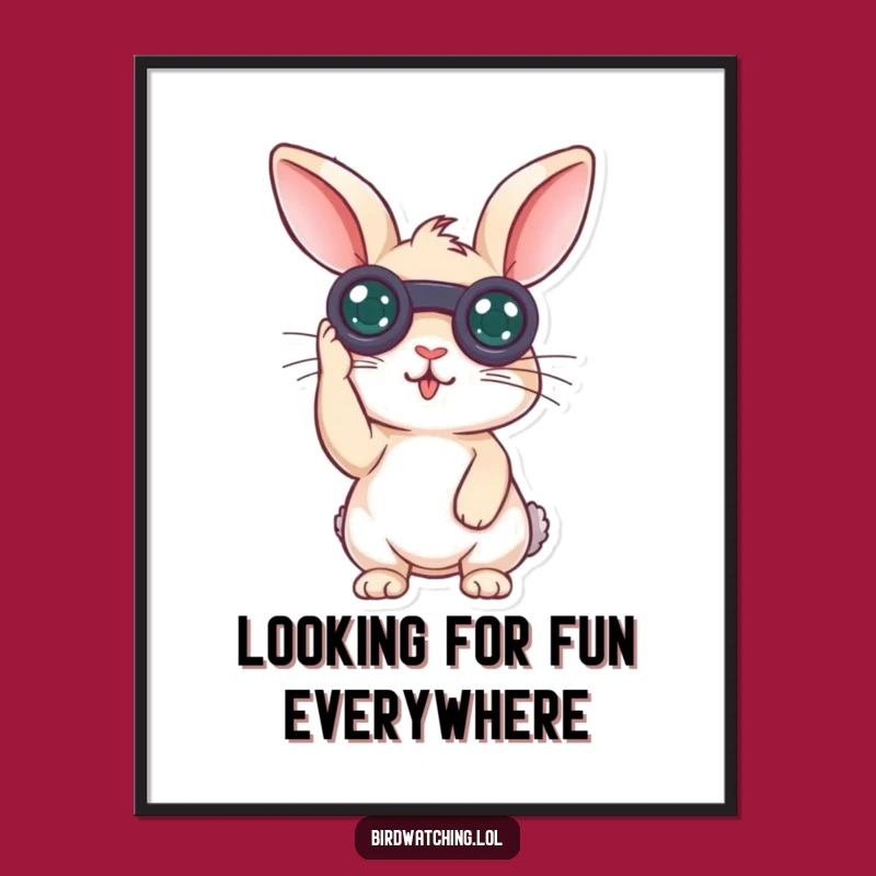 Free Printable Wall Art: Curious Rabbit Surprised by the World