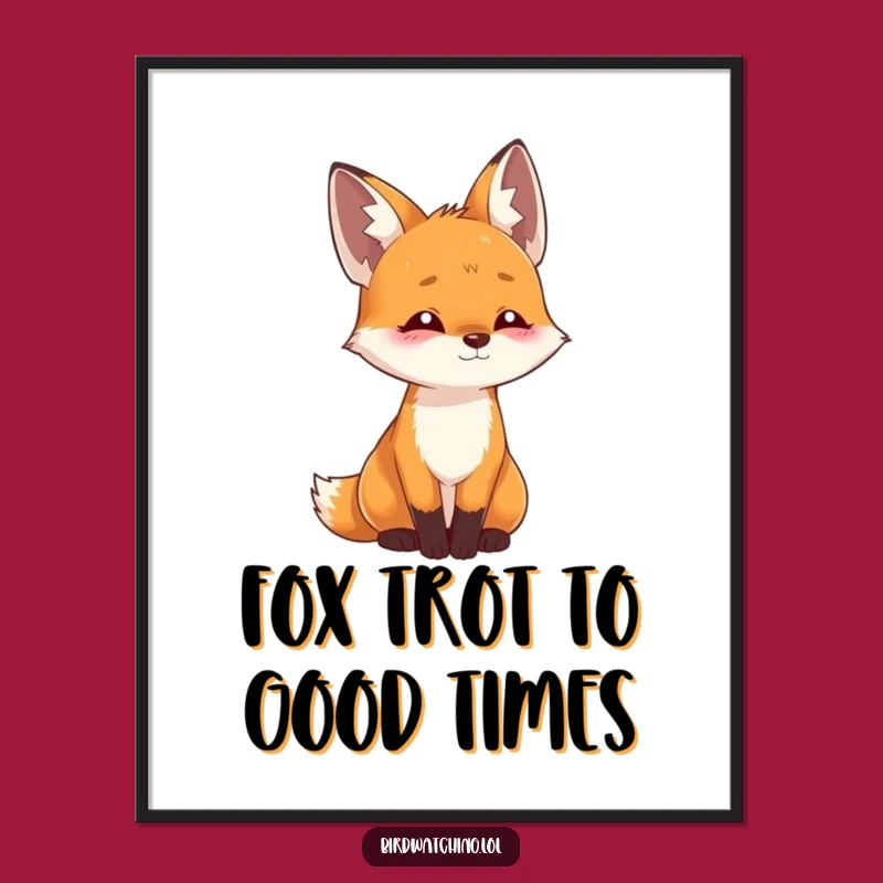 Free Printable Wall Art: Playful Fox Listening to the World