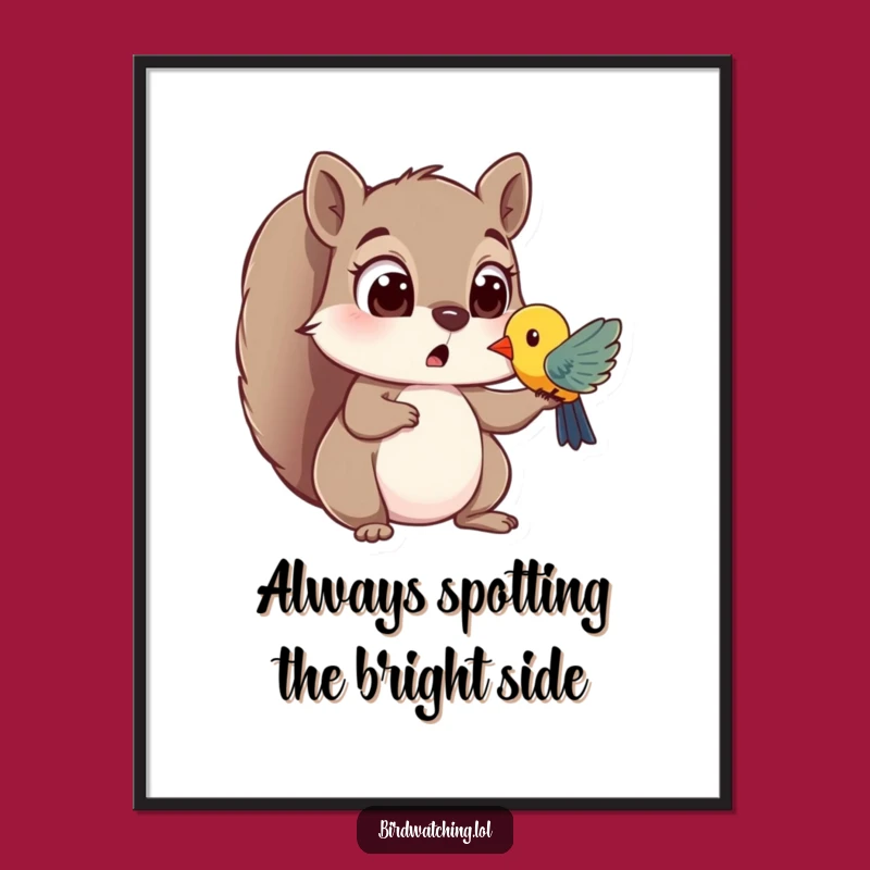 Free Printable Wall Art: Surprised Squirrel - Whimsical Downloadable Art for a Playful Space