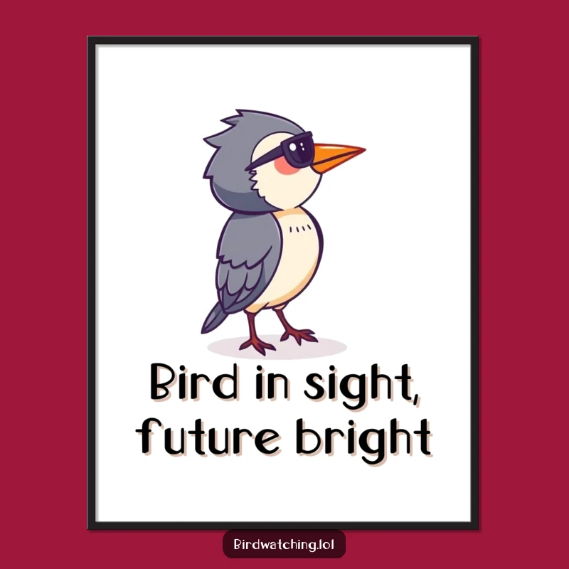 Funny Free Printable Wall Art: Bird Watcher Focus - Quirky Downloadable Decor