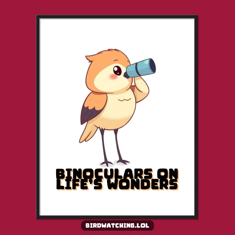 Funny Free Printable Wall Art: Bird Watcher Staring, Quirky Downloadable Decor!