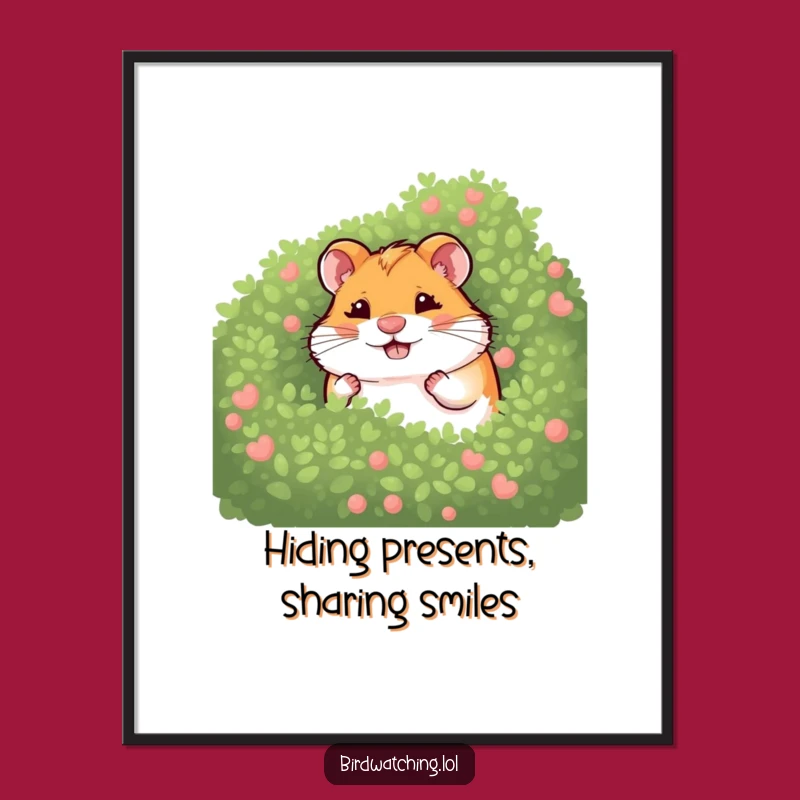 Free Printable Wall Art: Giggling Hamster, Funny Downloadable Room Decor