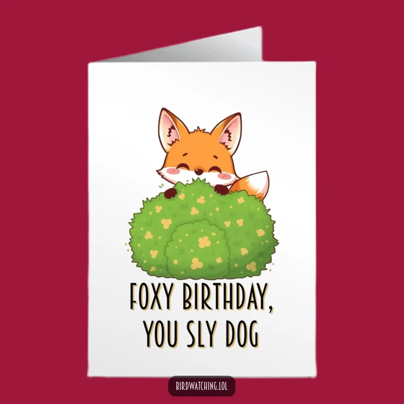 Free Printable Joyful Fox Birthday Card - Funny Downloadable Gift for Sneaky Fun