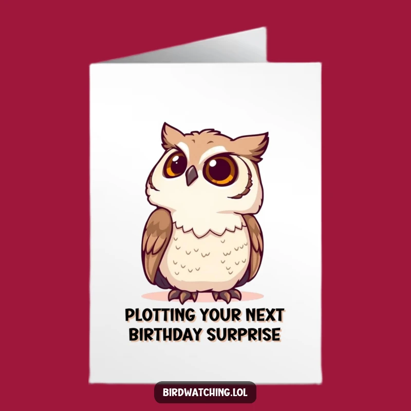 Free Printable Birthday Card: Funny Owl Gift, Downloadable & Print at Home for Guaranteed Laughter