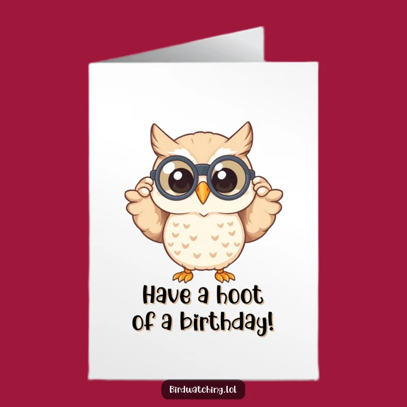 Free Printable Birthday Card: Happy Owl Spotter - Funny Downloadable for a Joyful Celebration