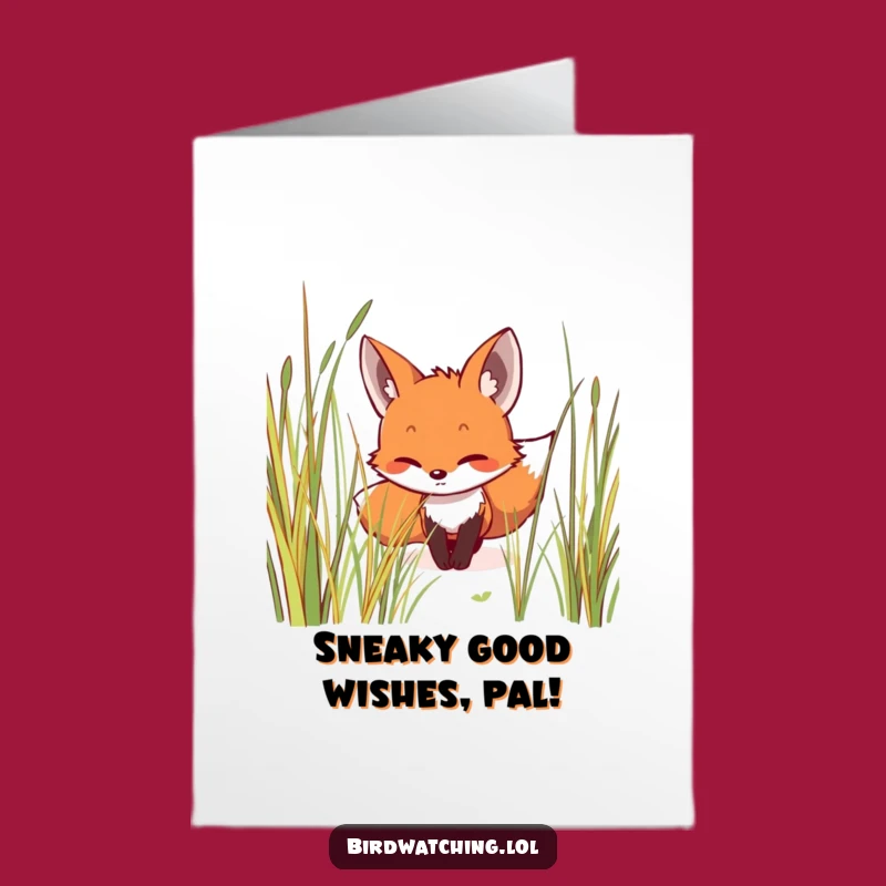 Free Printable Fox Birthday Card: Funny Downloadable Gift for Sneaky Celebrations