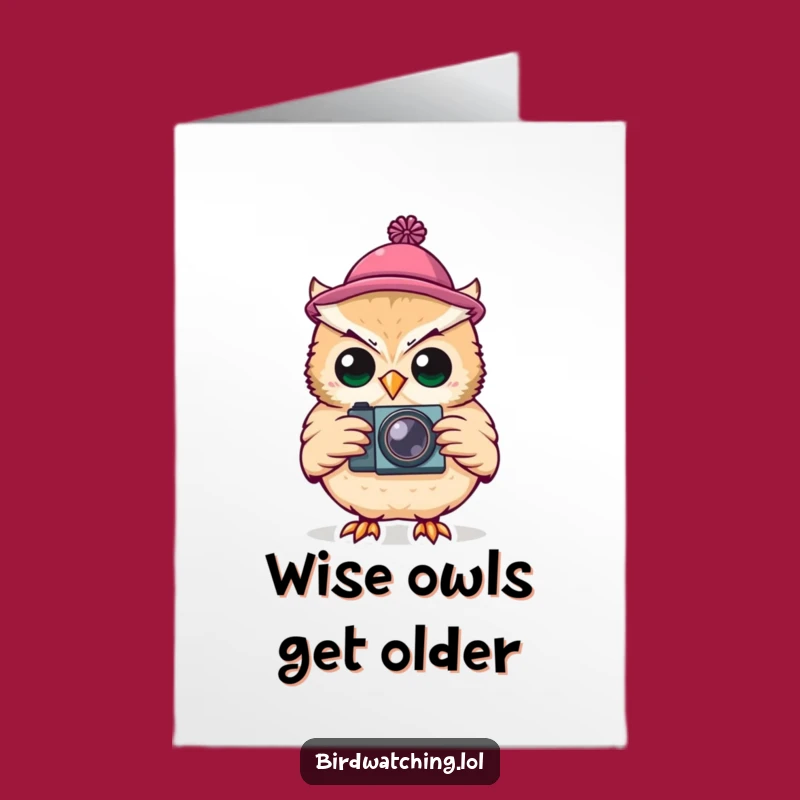 Free Printable Silly Owl Photographer Birthday Card - Funny Downloadable Gift