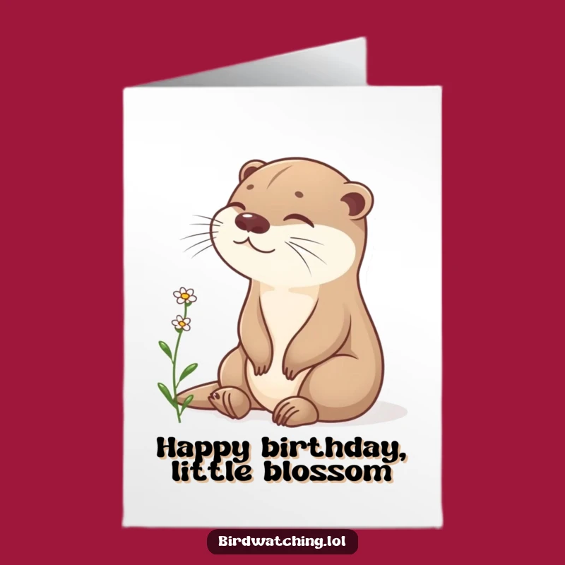 Free Printable Otter Birthday Card: Funny Downloadable Zen Wishes for a Peaceful Day!