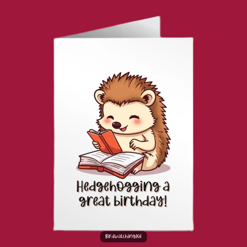Free Printable Hedgehog Birthday Card: Journaling Joyful Wishes, Downloadable Cute Greeting