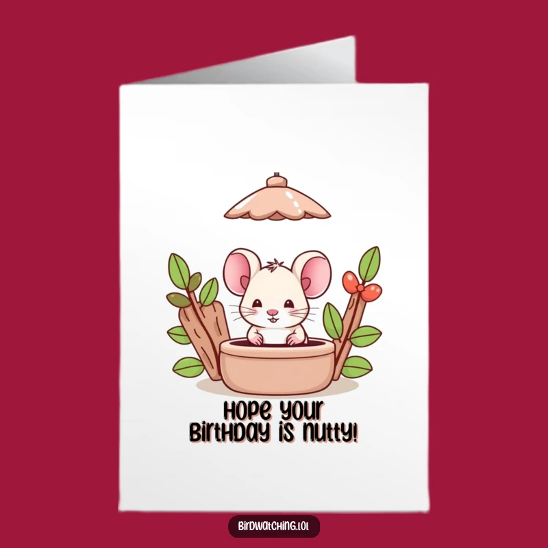 Free Printable Birthday Card: Silly Mouse for a Cheeky, Humorous Celebration