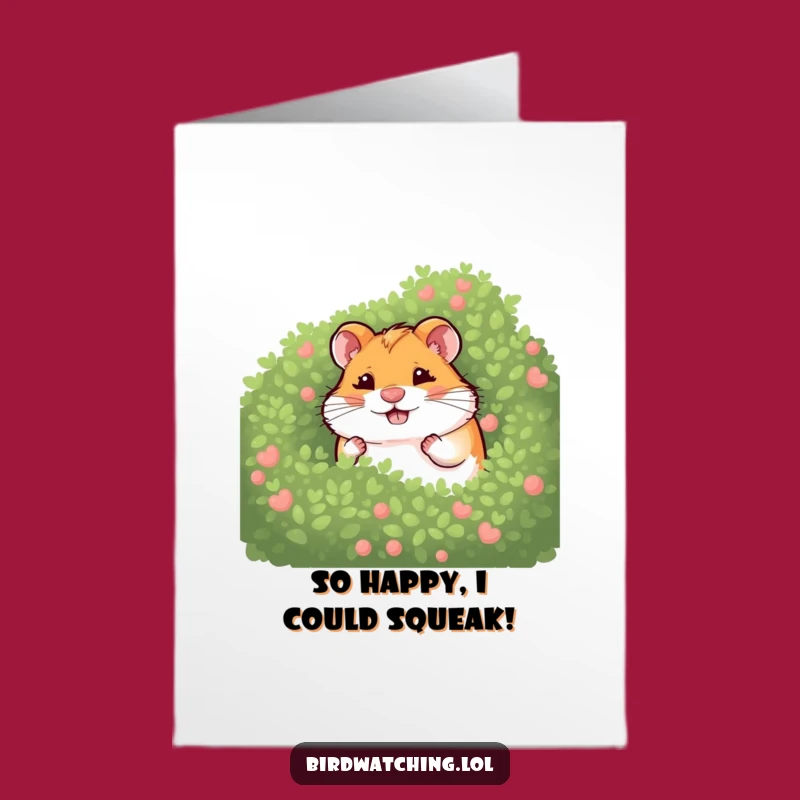 Free Printable Congrats Card: Giggling Hamster, Joyful Surprise Downloadable Gift