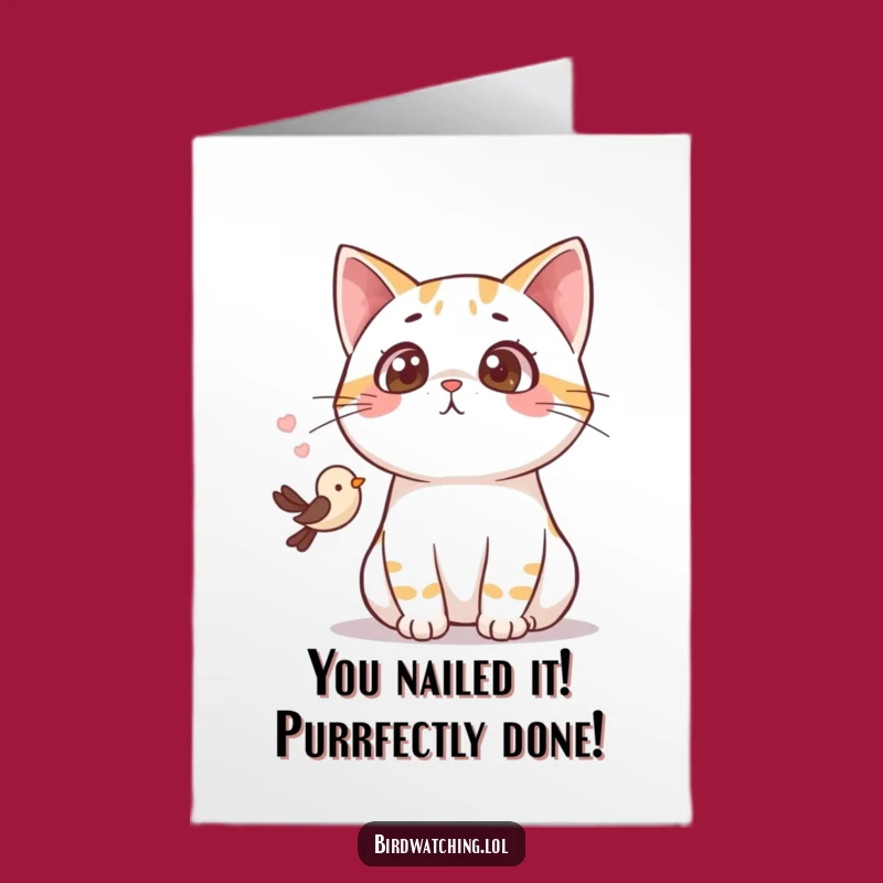 Free Printable Congratulations Cat Card - Funny Downloadable Greeting for Any Occasion