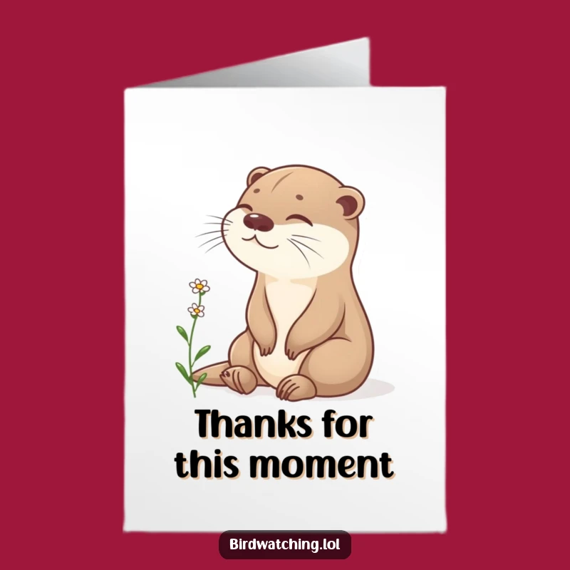 Free Printable Otter Thank You Card: Funny Downloadable Gratitude for Simple Joys!