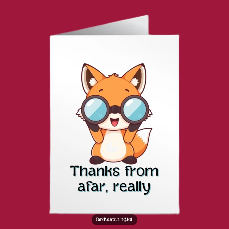 Funny Free Printable Thank You Card: Happy Fox Sees Your Kindness, Downloadable
