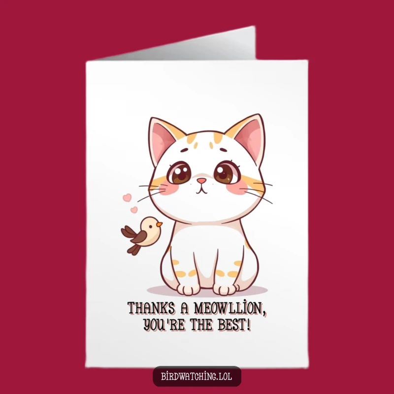 Free Printable Thank You Cat Card - Humorous Downloadable Note for Showing Gratitude