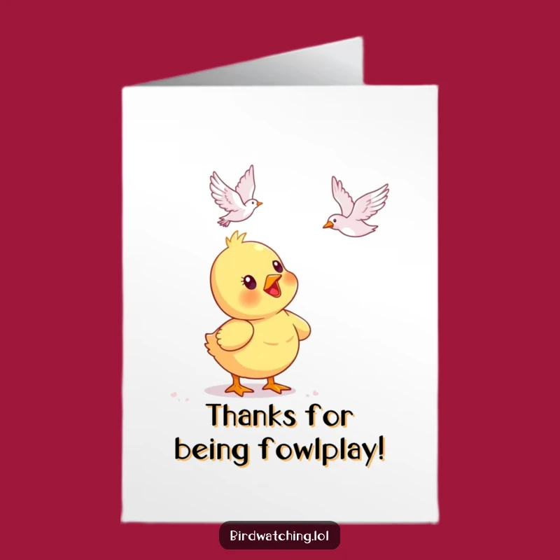 Free Printable Thank You Card: Delighted Chick, Lovely DIY Gift!
