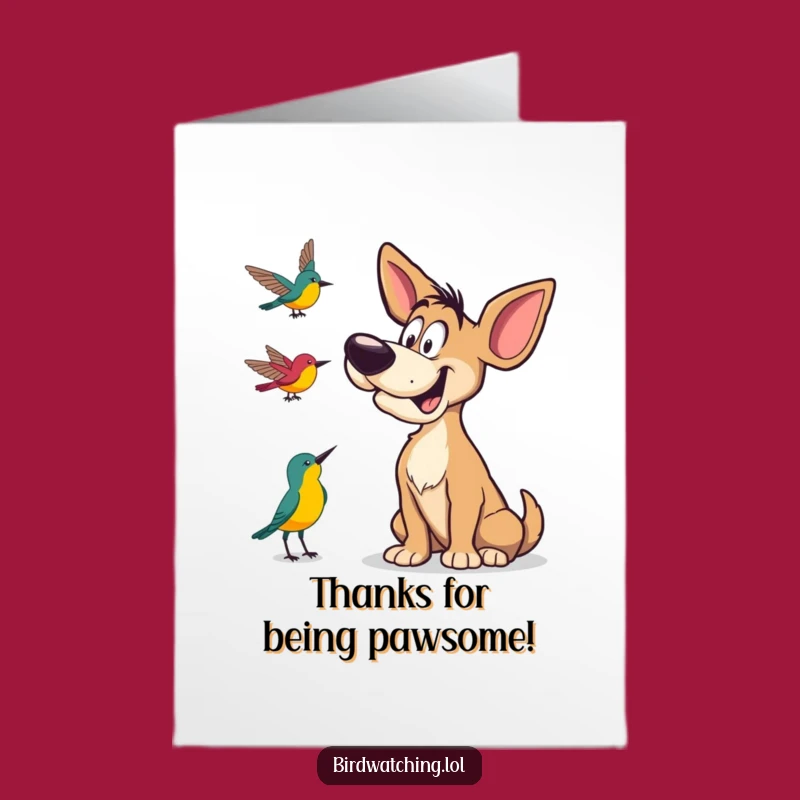 Free Printable Thank You Card: Goofy Dog Listens! Express Thanks with Downloadable Humor.