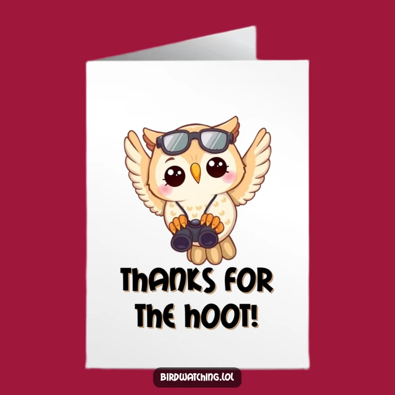 Free Printable Thank You Card: Owl Spots Kindness - Funny Downloadable