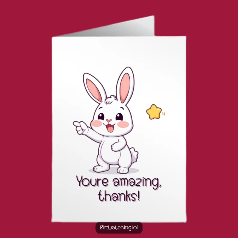 Free Printable Bunny Thank You Card: Cheerful Humor for Your Kind Gesture