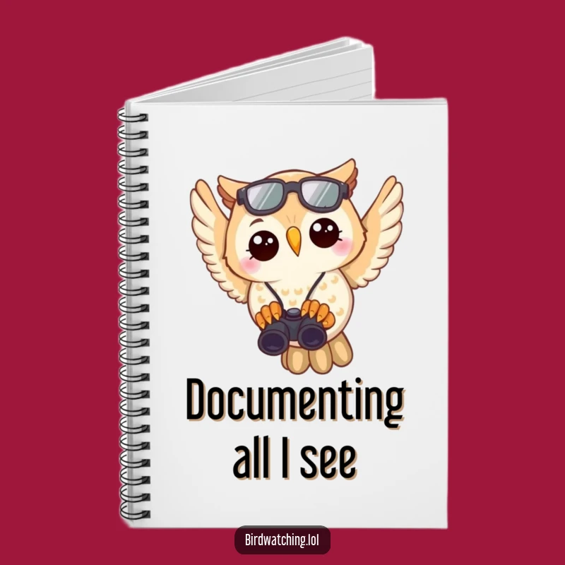 Funny Owl Birdwatcher Notebook: Jot Down Your Observations