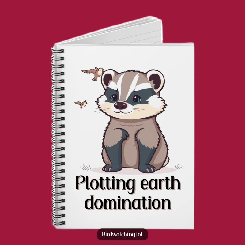 Funny Determined Badger Flyer Notebook: Humorous Gift for Focused Thoughts