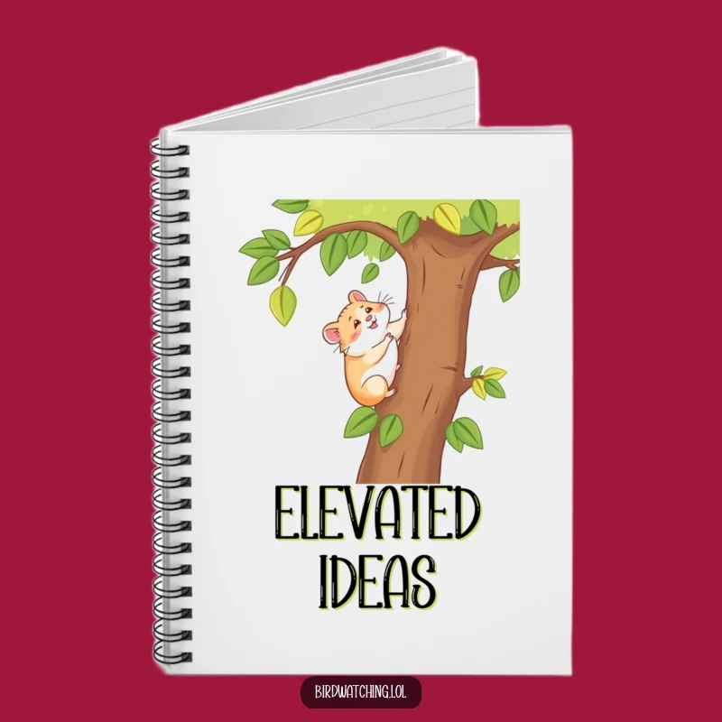 Funny Happy Hamster Notebook: Joyful Tree Climber Journal for Notes