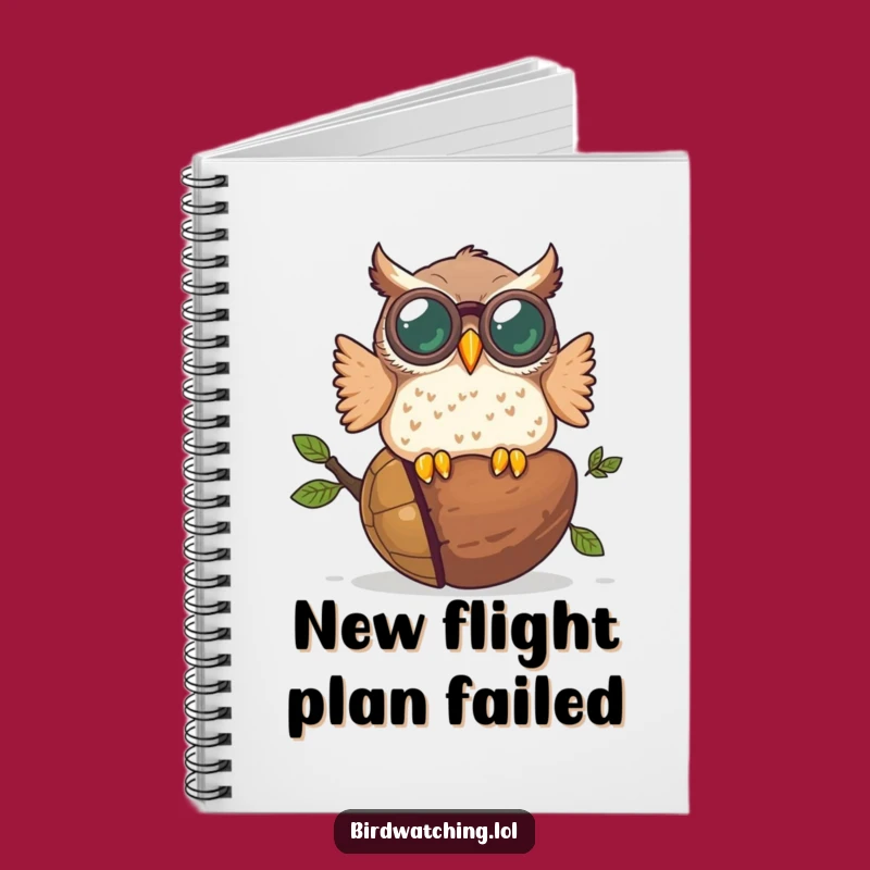 Funny Owl Binocular Crash Notebook - Journal Your Laughs Gift