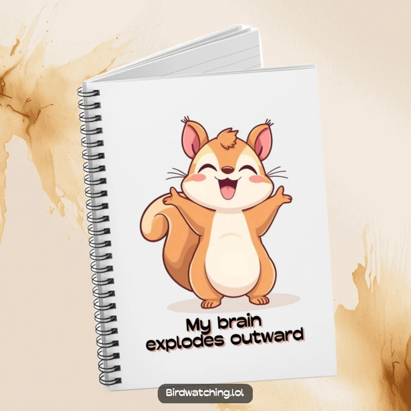 Funny Squirrel Sky-Gazer Notebook: Cheerful squirrel gesturing to the sky, ideal for writing happy thoughts and ideas.