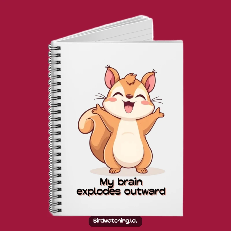 Funny Squirrel Sky-Gazer Notebook: Jot Down Your Happy Thoughts