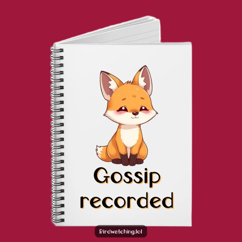Funny Playful Fox Notebook: Listening Intently Journal for Ideas, Gift