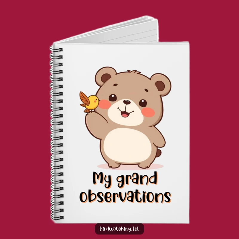 Funny Happy Bear Notebook - Excited Journal for Nature Observations