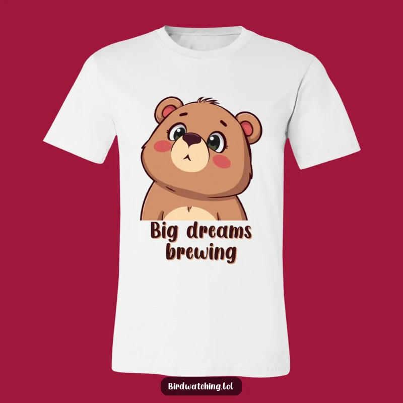 Funny Bear T-Shirt: Awe-Inspiring Gaze Tee, Ideal Funny Gift for Dreamers