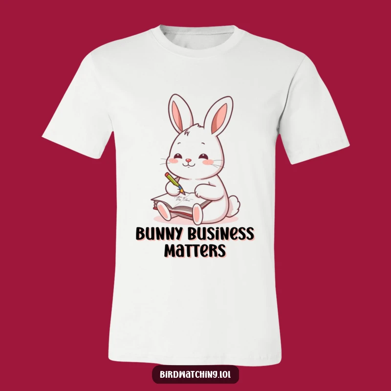 Funny Cheerful Rabbit T-Shirt, Hilarious Journaling Tee for Creative Souls