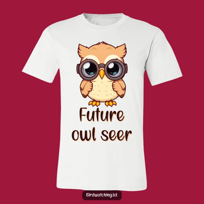 Funny Curious Owl T-Shirt: Wide-Eyed Explorer Design, Ultimate Funny Gift for Observers