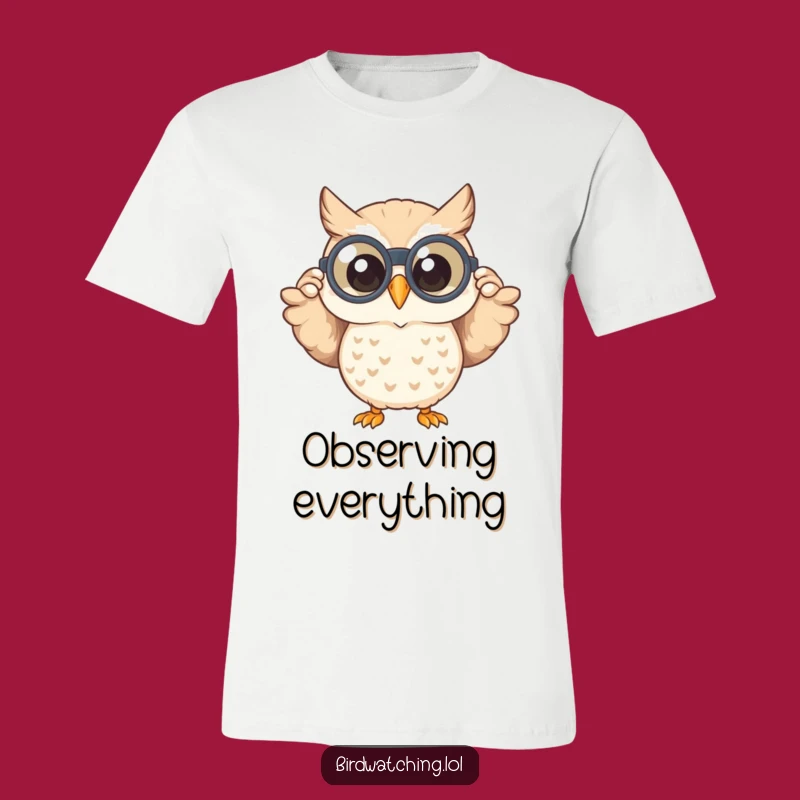 Funny Owl Explorer T-Shirt: Wide-Eyed Wonder - A Fantastic Funny Gift