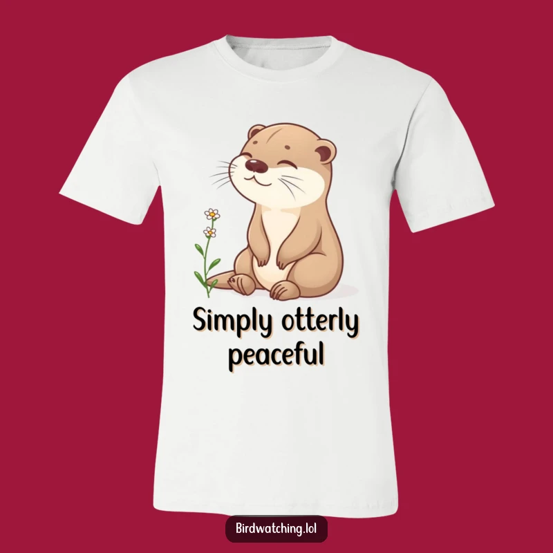 Funny Content Otter T-Shirt: Relaxed Wildlife Tee, Great Gift!